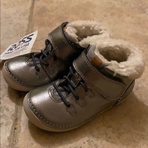 Clarks Baby Boots Metallic